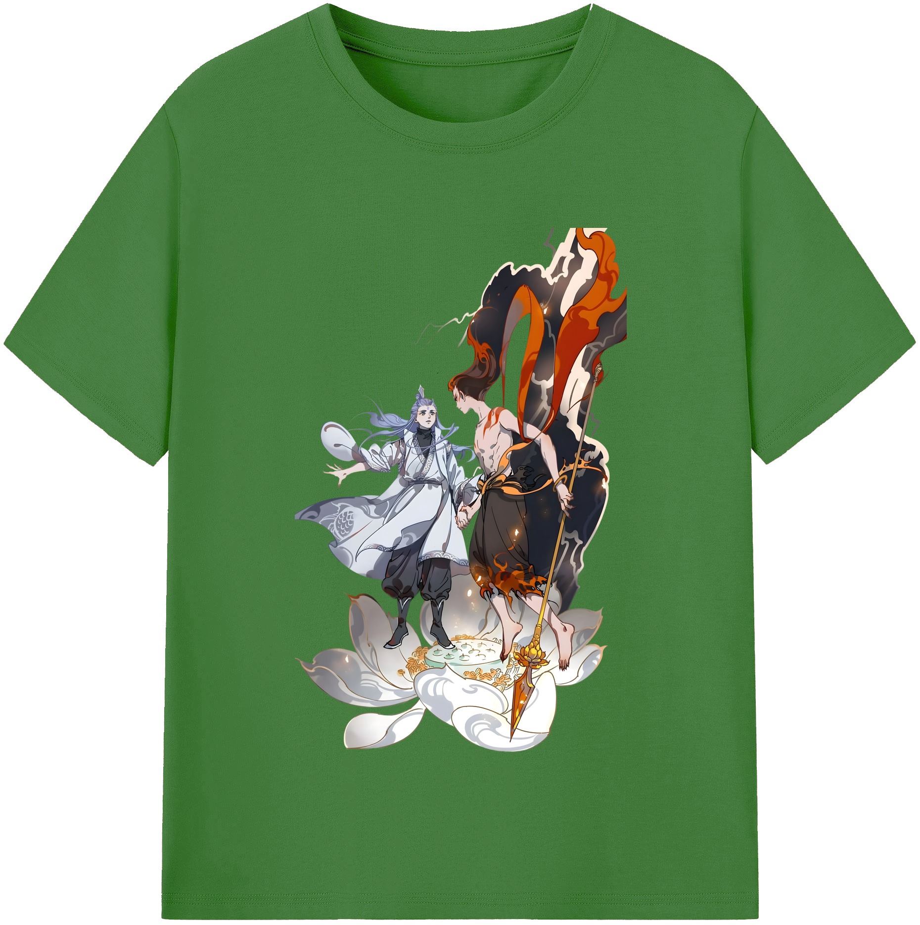 （画像用） Ne Zha 2 ナタ 魔童の大暴れ レディースカジュアルプリントTシャツ（綿100％）